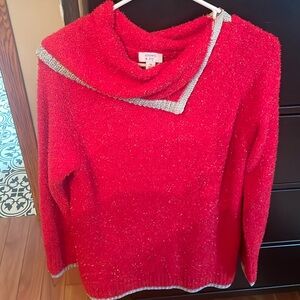 Oversized crown & ivy women’s holiday sweater; sz M